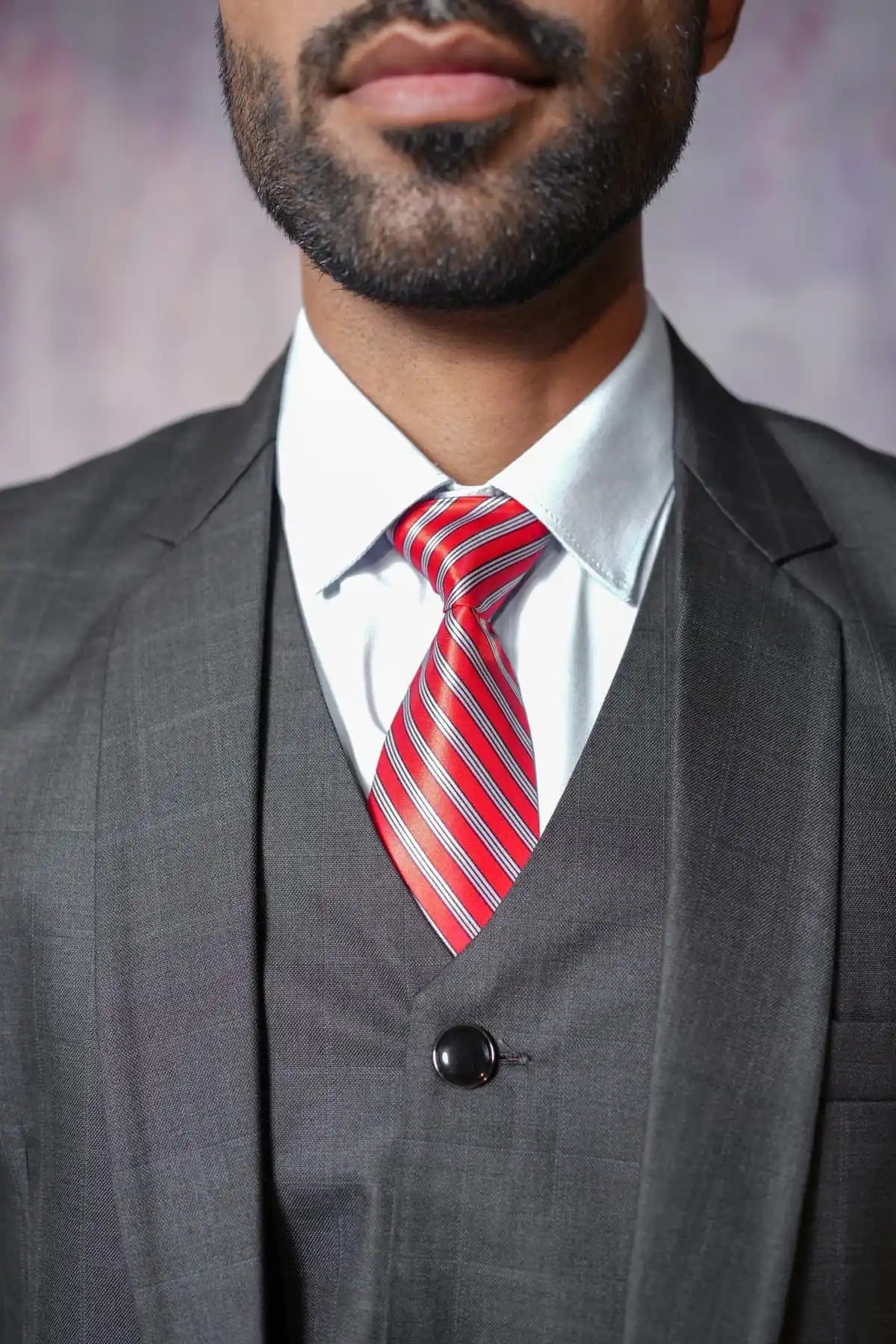 Classic Grey Checked Three-Piece Suit, 3-PC Suit - Kavarsa
