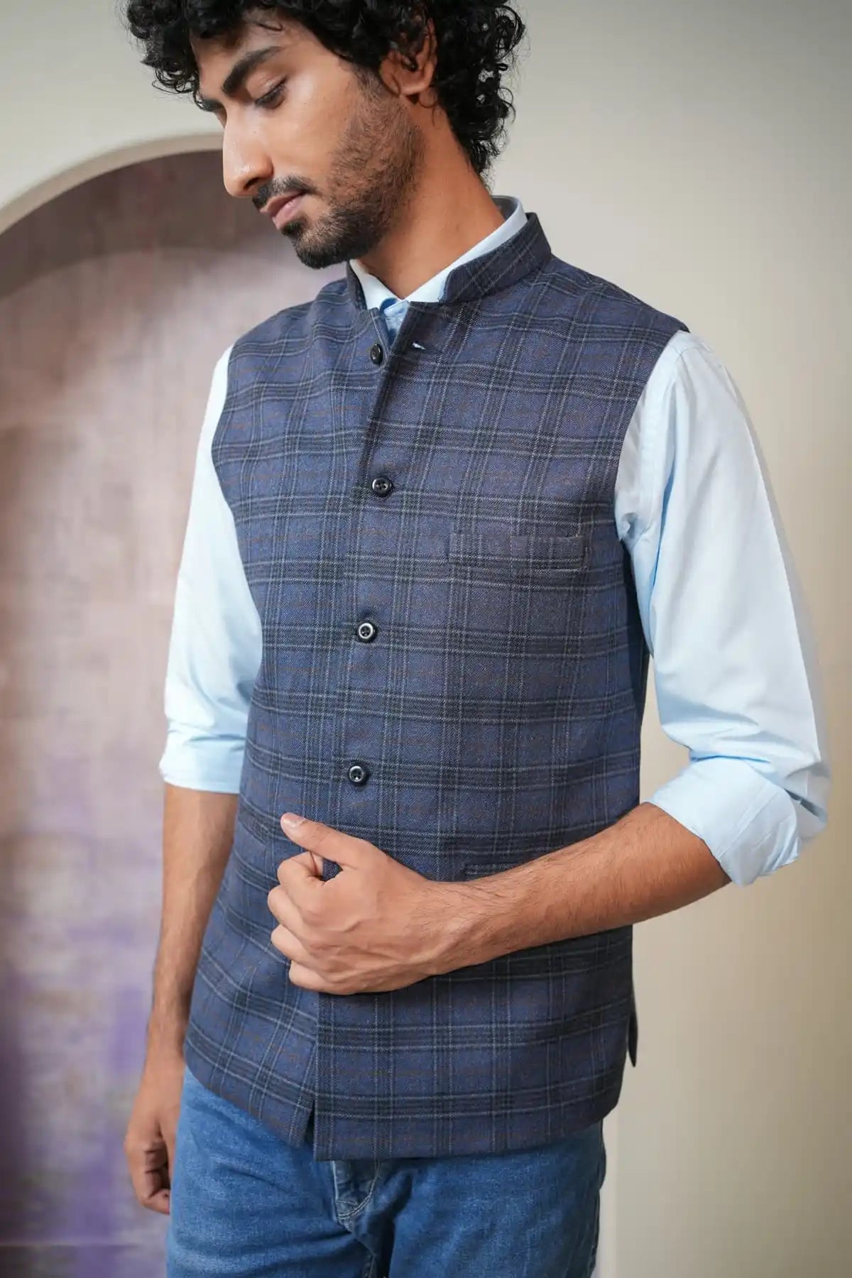 Classic Nehru Jacket, Formal Nehru Jacket - Kavarsa
