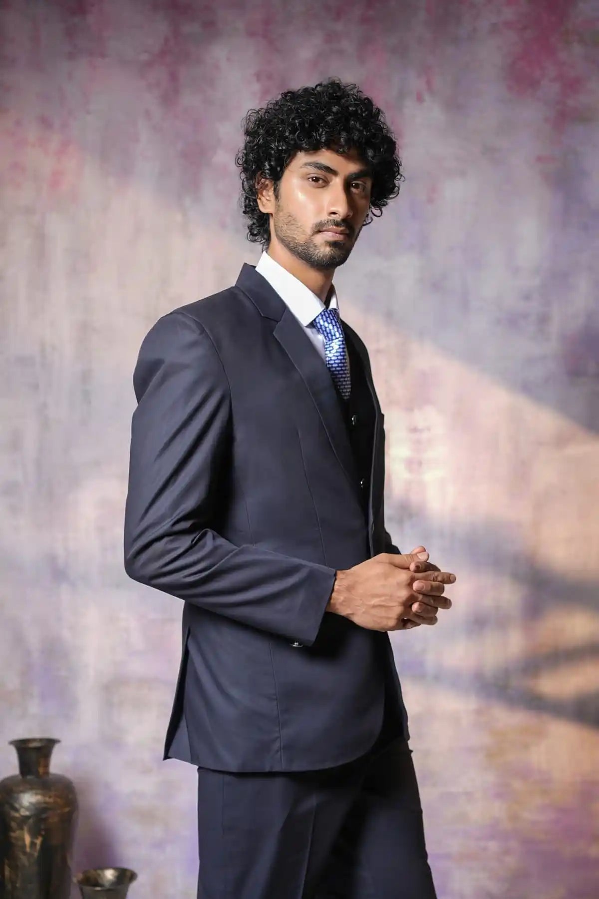 Elegant Indigo Blue 3-Piece Suit, 3-PC Suit - Kavarsa