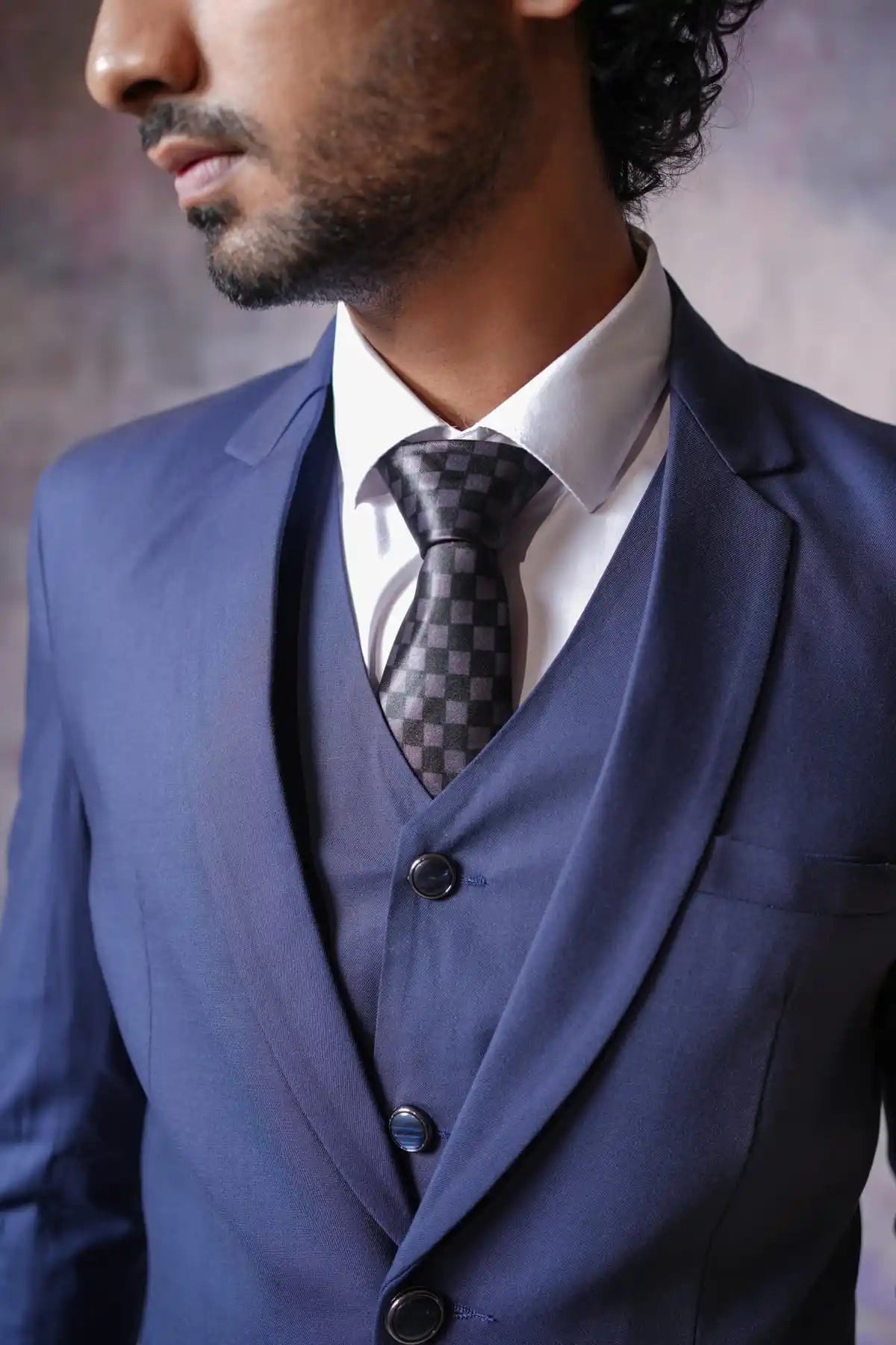 Royal Blue Three-Piece Suit,3-PC Suit - Kavarsa