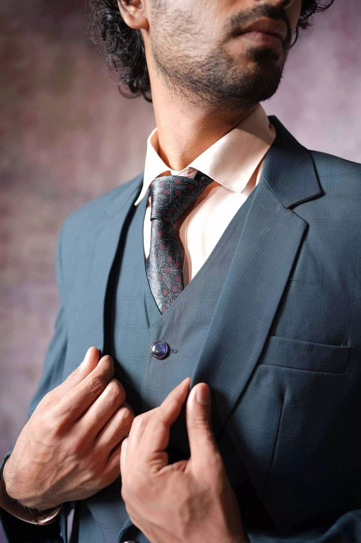Stylish Teal Suit, 3-PC Suit - Kavarsa