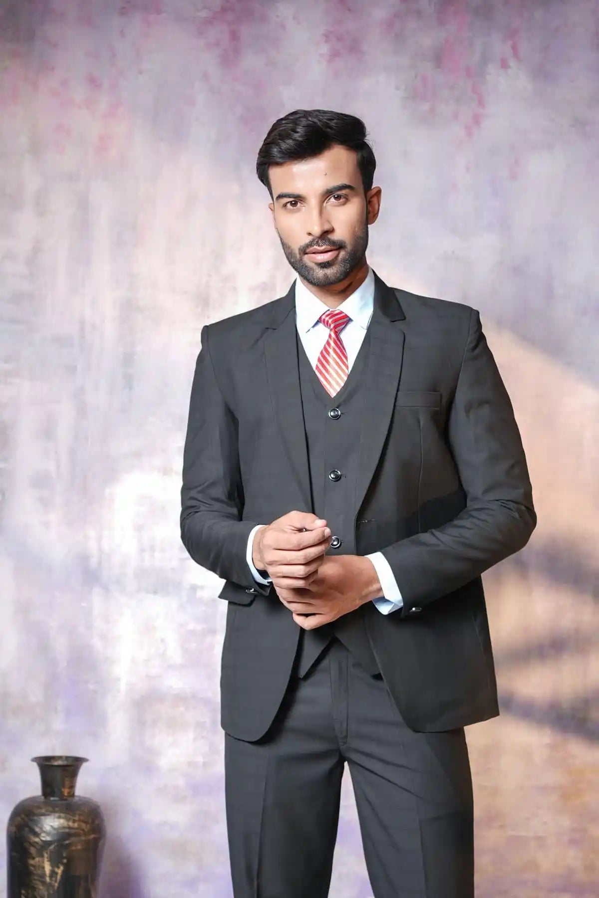 Versatile Black Three-Piece Suit, 3-PC Suit - Kavarsa