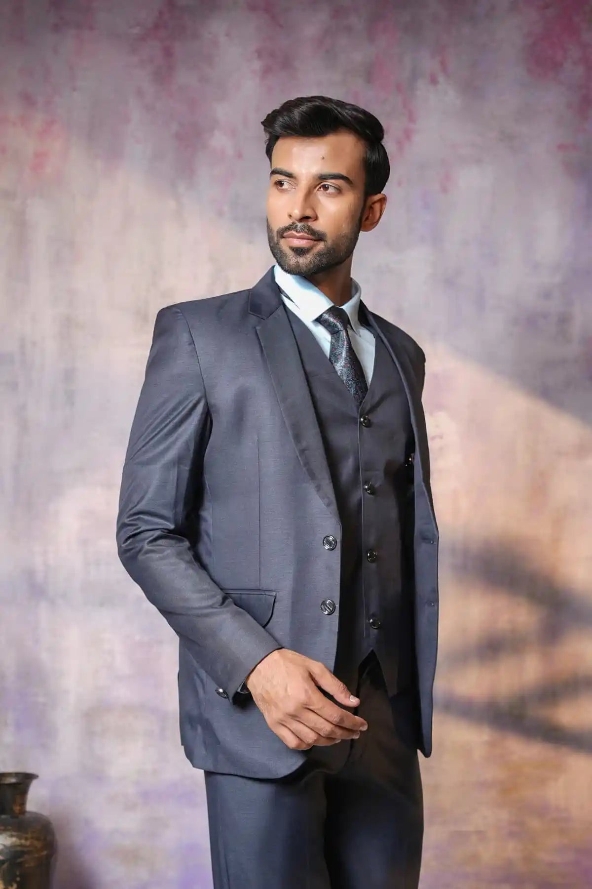 Classic Blue Three-Piece Suit, 3-PC Suit - Kavarsa