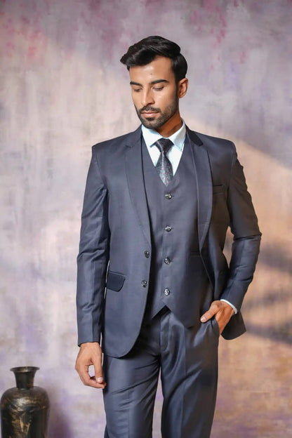 Classic Blue Three-Piece Suit, 3-PC Suit - Kavarsa