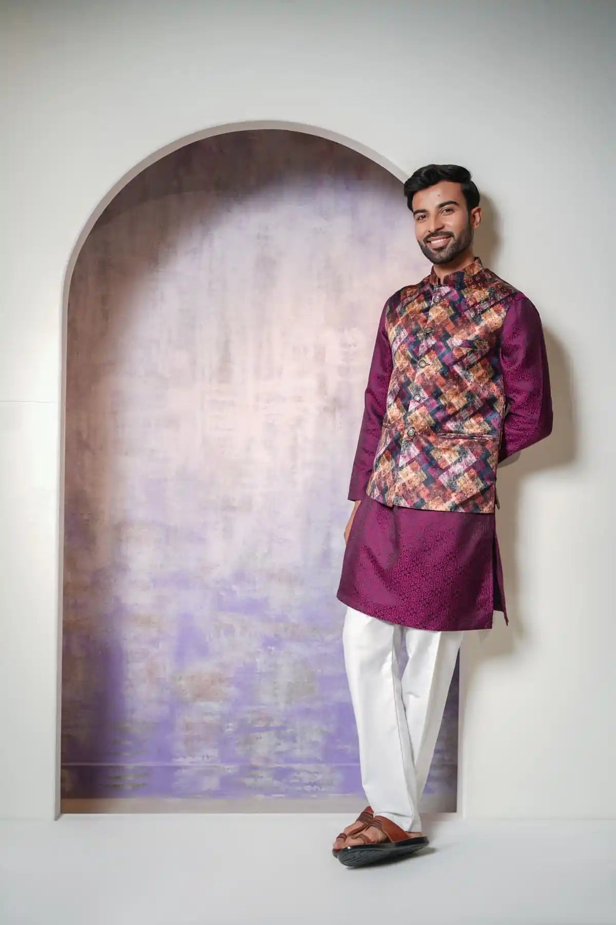 Digital Print Nehru Jacket - Kavarsa