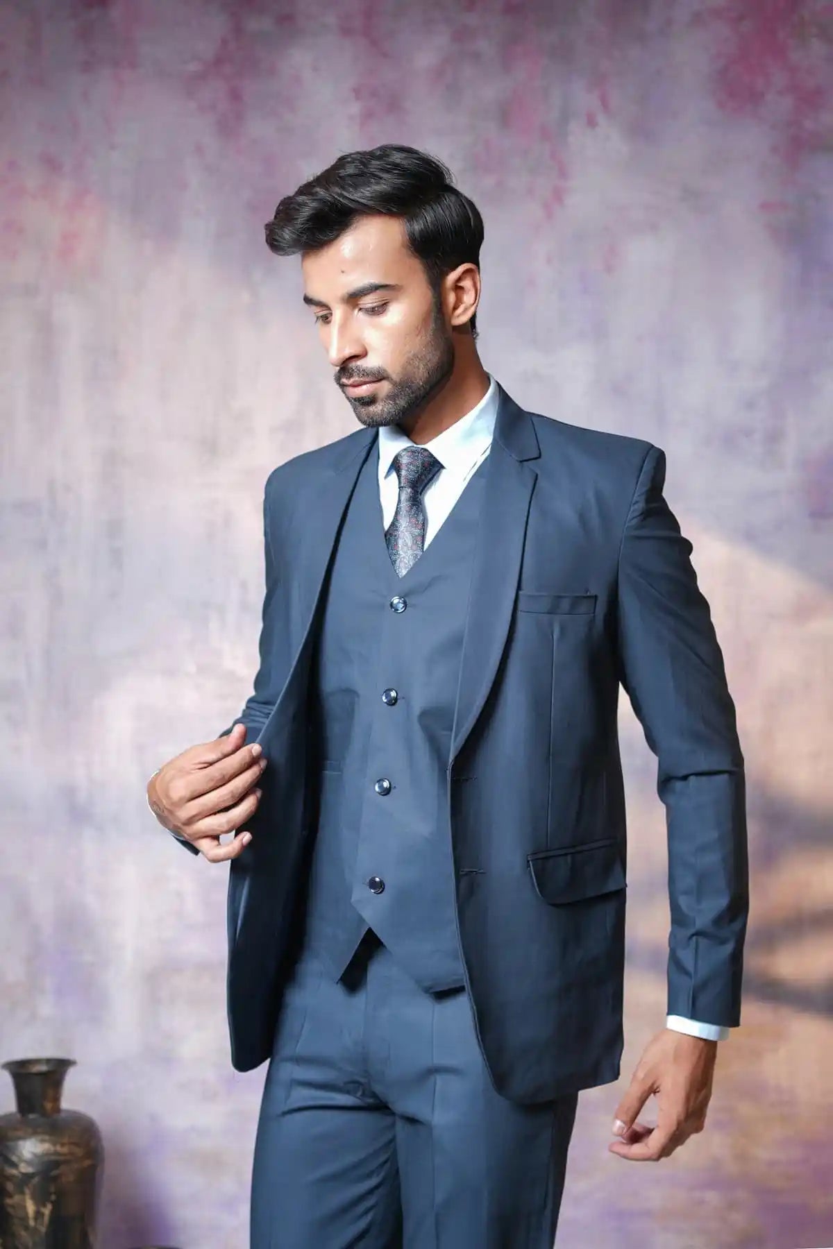 Royal Blue Three-Piece Suit, 3-PC Suit - Kavarsa
