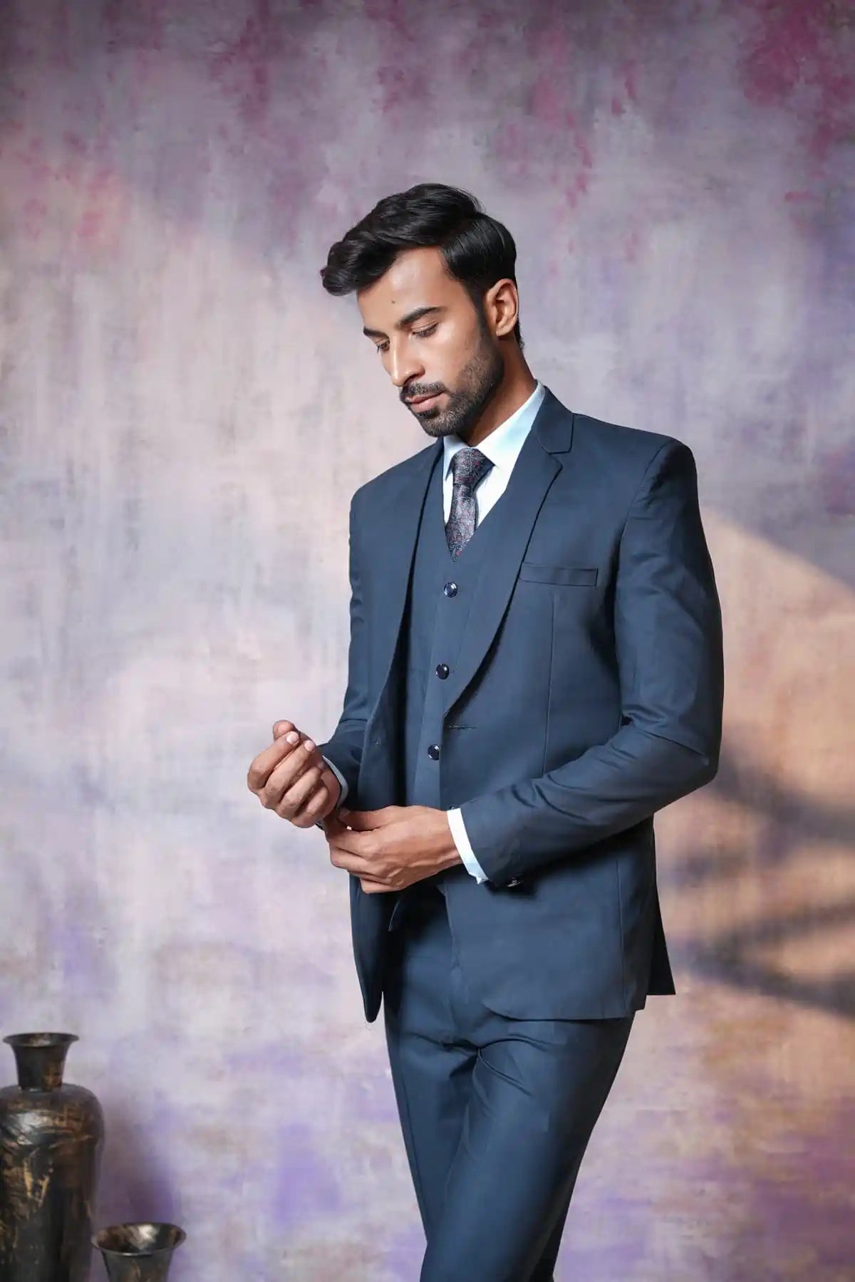 Royal Blue Three-Piece Suit, 3-PC Suit - Kavarsa