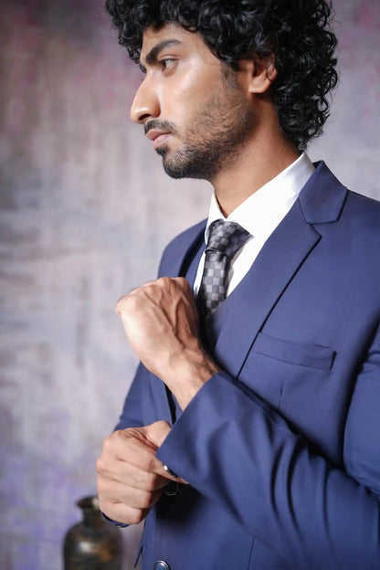 Royal Blue Three-Piece Suit,3-PC Suit - Kavarsa