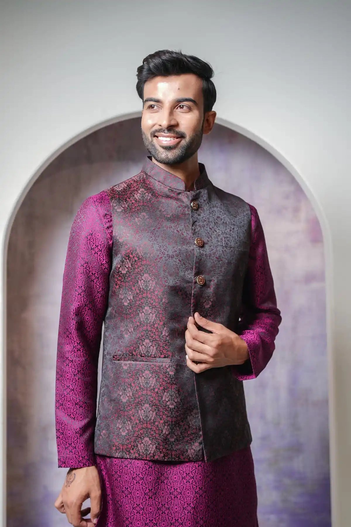 Floral designer nehru jackets clearance